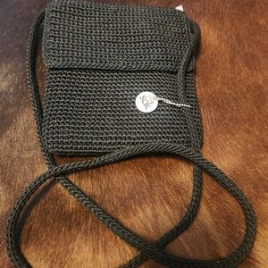 Black Crochet Crossbody Bag